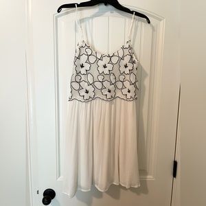 Women’s White Dress with cute floral detailing